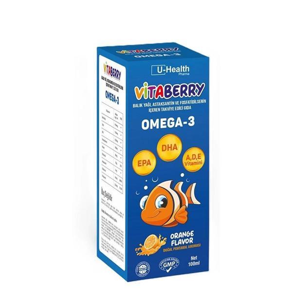 Vitaberry Omega 3 Portakal Aromalı Balık Yağı Şurubu 100ml - Image 1
