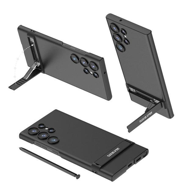 Galaxy S23 Ultra Kılıf Kamera Korumalı Dikey Standlı Tam Koruma Kapak - Image 1