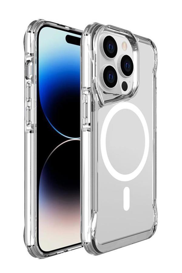 iPhone 15 Pro Max Uyumlu Magsafe Şarj Özellikli Kamera Çıkıntılı T-Max Magsafe Kapak - Image 1