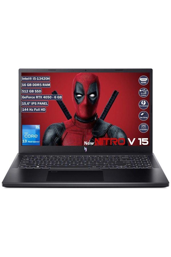 Acer Nitro V 15 Intel Core I5 13420H 16 Gb 512 Gb Ssd Rtx 4050 6 Gb Freedos 15.6" Fhd Ips Nh.Qnbey.001-16 - Image 1