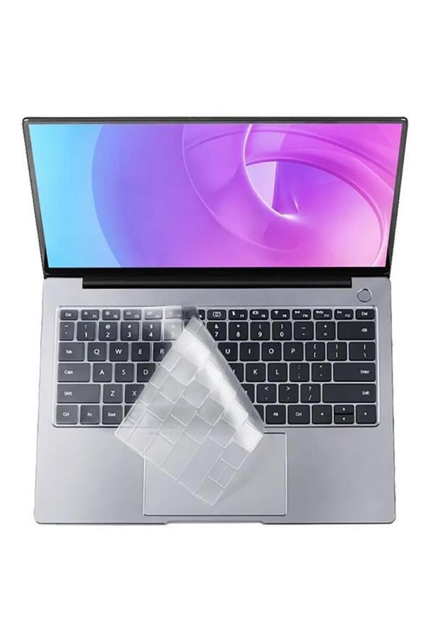 Apple Macbook 13' Pro Touch Bar A1706 Klavye Koruyucu Transparan Buzlu Silikon Ped - Image 1