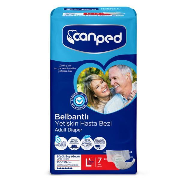 Canped Belbantlı Yetişkin Hasta Bezi Gece 7x2 14 Adet - Image 1
