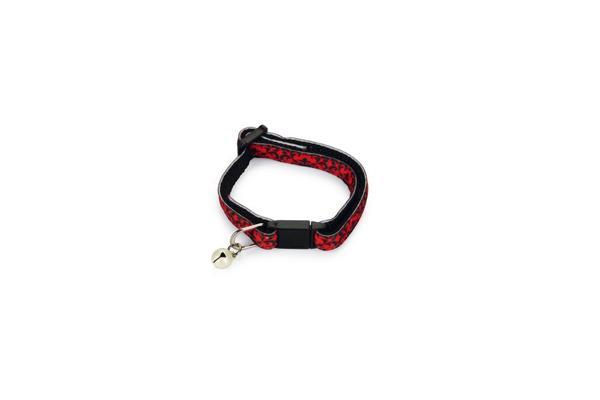 Beeztees Yavru Kedi Boyun Tasması, Zilli, Kırmızı, 16-23cm - Image 1