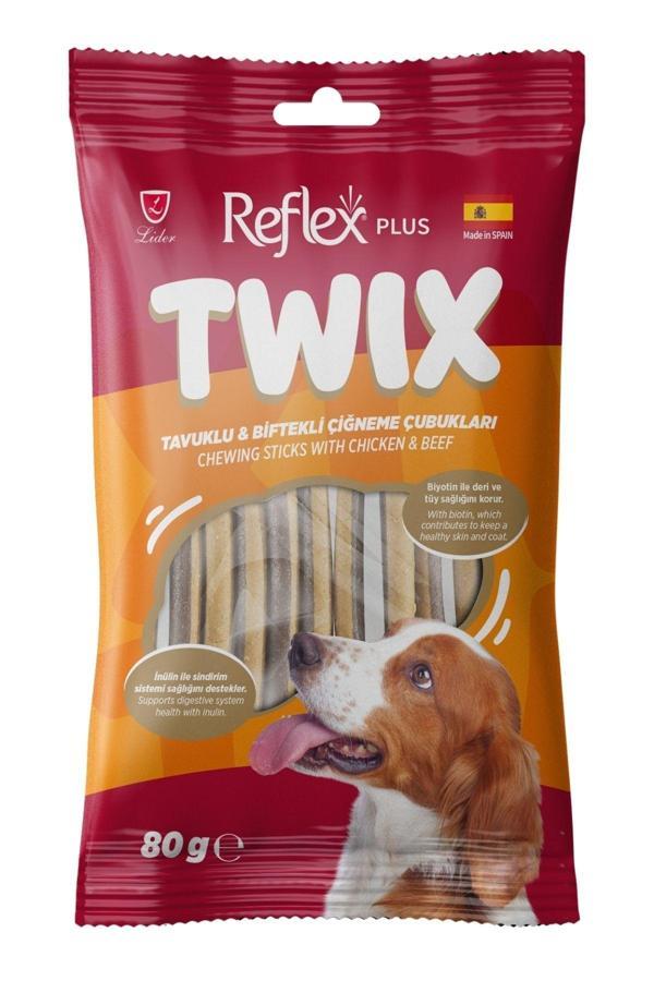 Reflex Plus Twix Chewing Sticks Tavuklu ve Biftekli Çiğneme Çubukları 80gr - Image 1