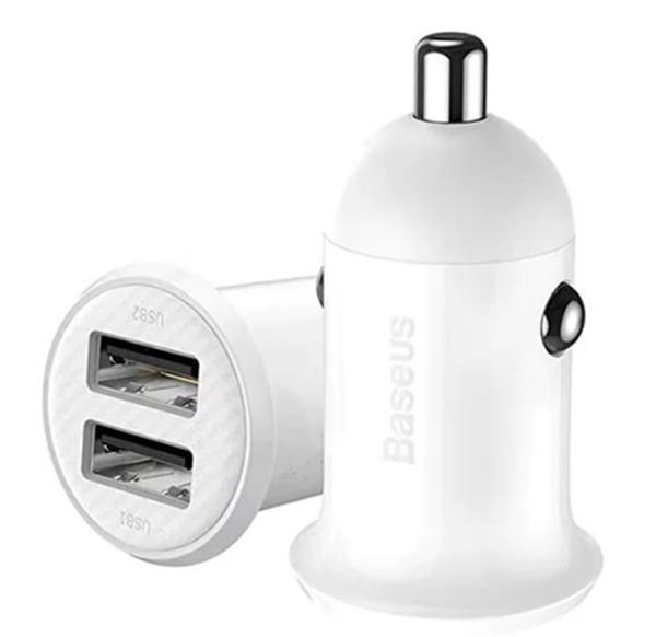 BASEUS CCALLP-02 Grain Pro Araç İçi Şarj Cihazı Beyaz - Image 1