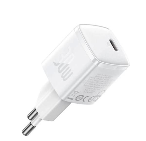 Baseus CCXF000302 30W USB-C Beyaz Şarj Adaptörü - Image 1