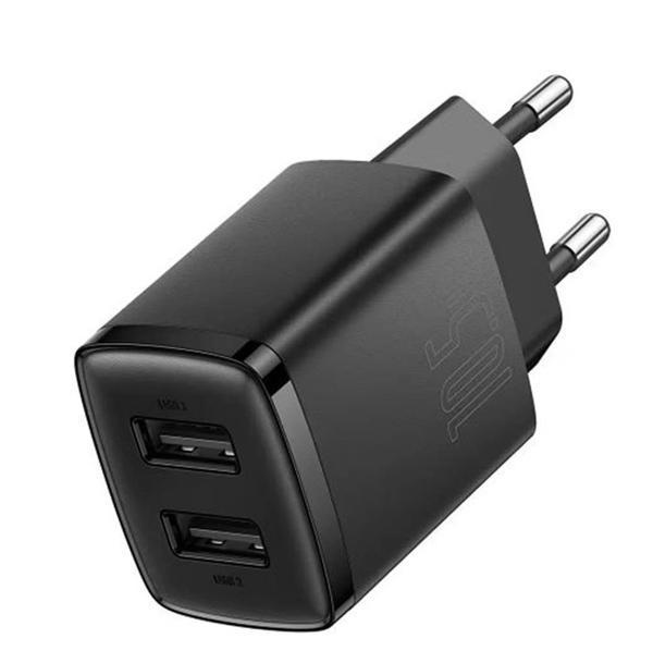 Baseus CCXJ010201 10,5W 2X USB-A Siyah Şarj Aleti - Image 1