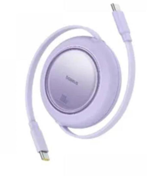Baseus P10364500213-00 Free2 Pull Mini Kablolu USB-C 100W 2M Mor Şarj Kablosu - Image 1