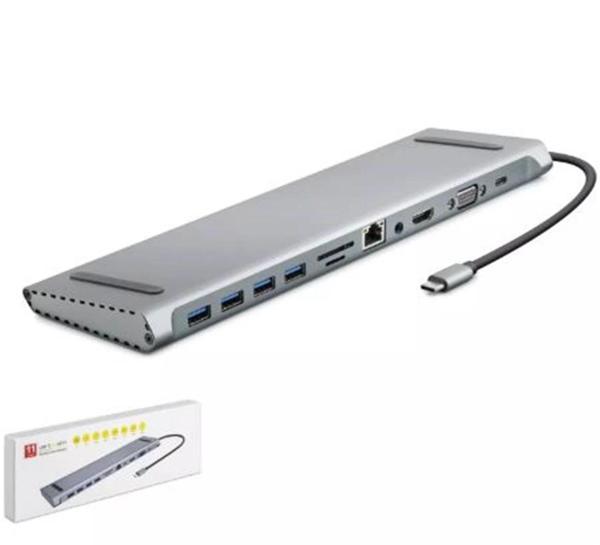 HADRON HDX7854 TYPE-C HDTV COMBO TYPE-C + HDMI 4K 30Hz + 4-USB3.0 + VGA + AUDIO + - Image 1