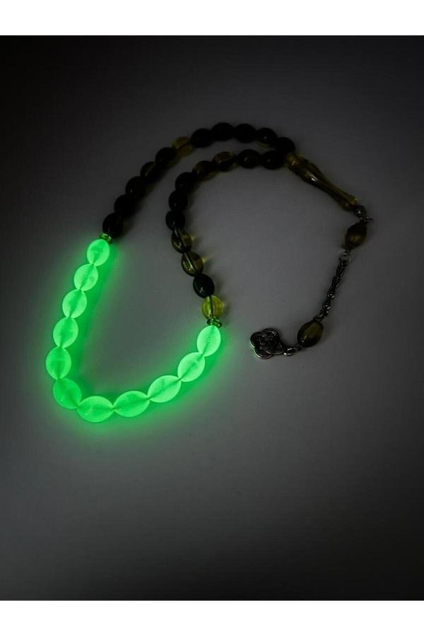 Arpa Kesim Kedi Gözü Toz Kehribar Tesbih Tasarım 33 lü - Image 1