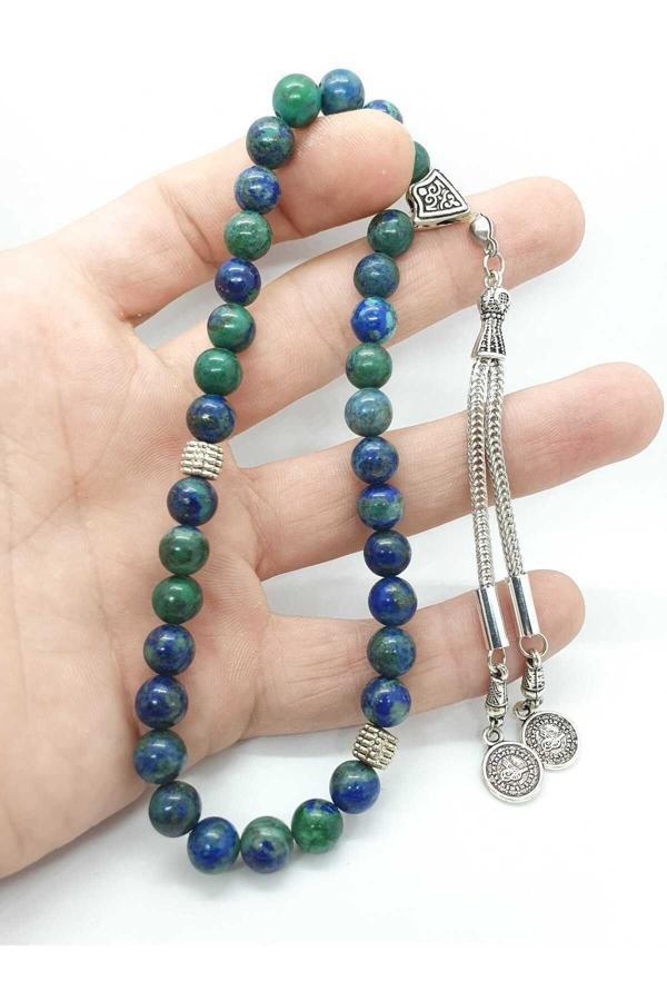 Azurit Doğal Taş Tesbih 8 mm AAA Kalite - Image 1