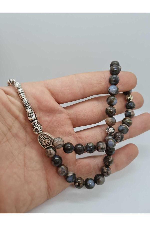 Fosilli Opal Doğal Taş Tesbih AAA Kalite 8mm - Image 1
