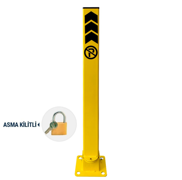 60 cm Kilitli Otopark Direği – Park Bariyeri (Asma Kilit Dahil) - Image 1
