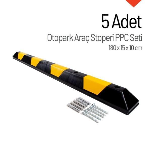 5'li PPC Otopark Araç Stoperi Seti  - Image 1