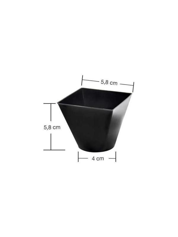 Plastik Mini Kap 120 cc Siyah ( 25ADET) - Image 1
