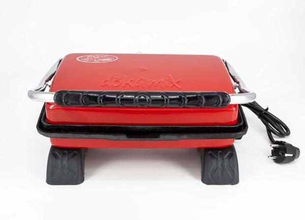 Dökümix Demir Döküm Kırmızı 1800 Watt 4-6 Dilim Ev-Sanayi-Büfe Tipi Tost Makinası ve Izgara - Image 1