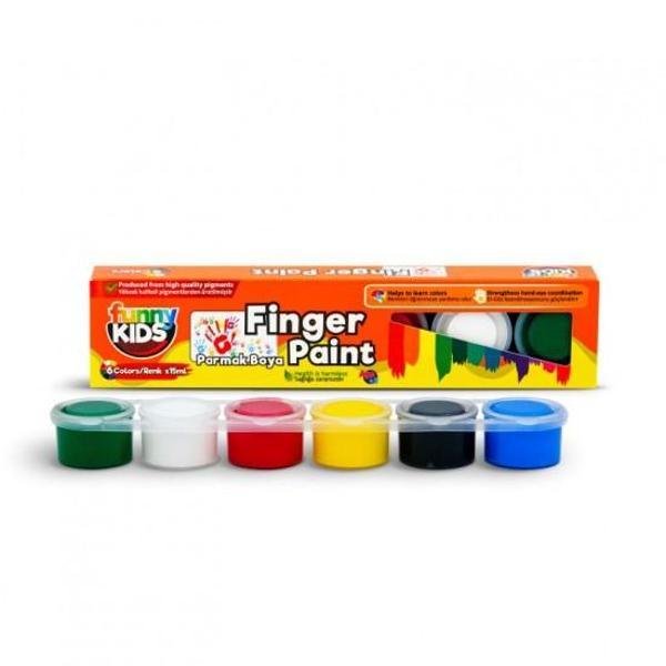 Funny Kids Parmak Boyası 6 X 15Ml Sıralı Set 3300 - Image 1
