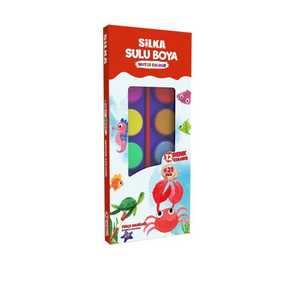Silka Sulu Boya 12 Renk 21 Mm Art.404 - Image 1