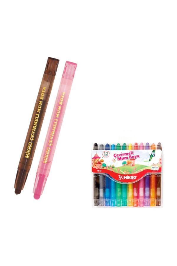 Mikro Mum Boya Çevirmeli 12 Renk Mb-13 - Image 1