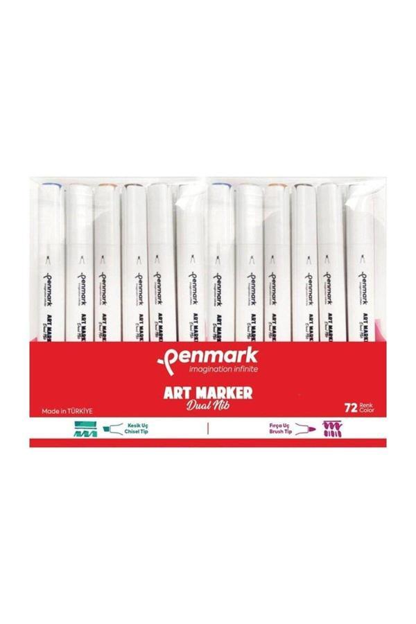 Penmark Markers Art Brush Çift Uçlu Kalem 72 Renk Set Hs-9000-72 - Image 1