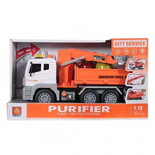 Ctoy Oyuncak Sesli Ve Pilli Vinçli Çöp Taşıyıcı WY822B - Image 1