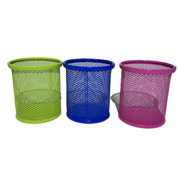 Bafix Kalemlik Metal Perforeli Silindir Karışık Renk Bfx-Mmk802K1 (12 Li Paket) - Image 1