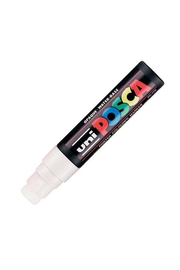 Uni-Ball Poster Boyama Kalemi Markörü Posca 15.0 Su Bazlı Beyaz Pc-17K (5 Li Paket) - Image 1