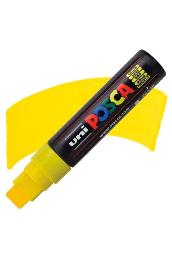 Uni-Ball Posca 15.0 Su Bazlı Poster Boyama Kalemi Markörü Sarı Pc-17K (5 Li Paket) - Image 1