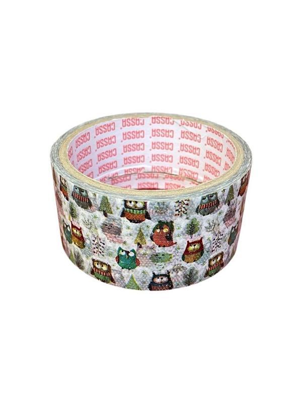 Cassa Koli Bandı Baskılı Baykuş Desenli 45Mm X 25 Metre 7-9653-01 - Image 1