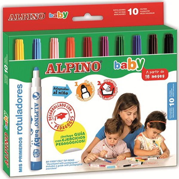 Alpino AR-056 Keçeli Boya Kalemi Baby 10 Renk - Image 1