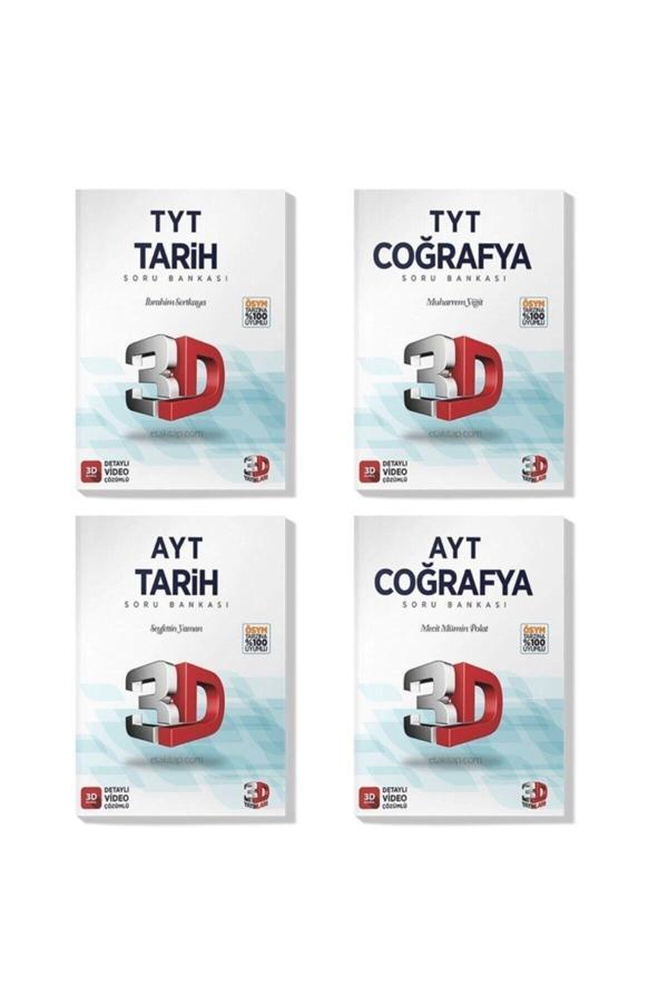 3D Yayınları 3D 2022 Tyt Ayt Tarih Coğrafya Soru Bankası Seti (4 Kitap) - 3D Yayınları - Image 1