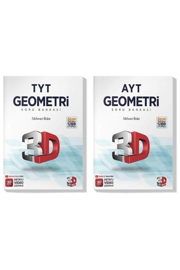 3D Yayınları 3D 2022 Tyt Ayt Geometri Soru Bankası Seti (2 Kitap) - 3D Yayınları - Image 1