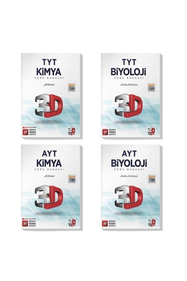 3D Yayınları 3D 2022 Tyt Ayt Kimya Biyoloji Soru Bankası Seti (4 Kitap) - 3D Yayınları - Image 1