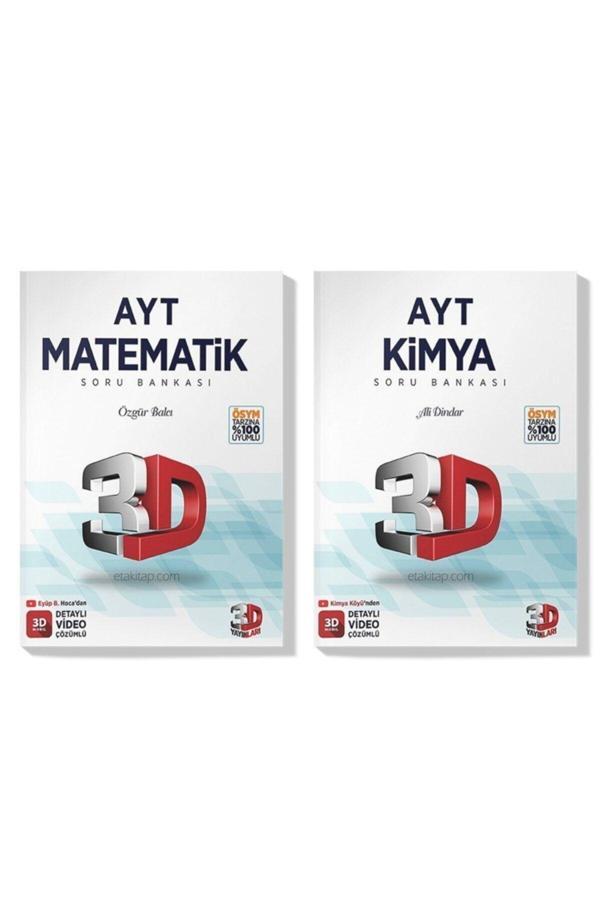 3D Yayınları 3D 2022 Ayt Matematik Kimya Soru Bankası Seti (2 Kitap) - 3D Yayınları - Image 1