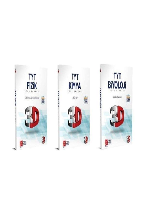 3D Yayınları Tyt Fizik Kimya Biyoloji Soru Bankası Seti (3 Kitap) - 3D Yayınları - Image 1