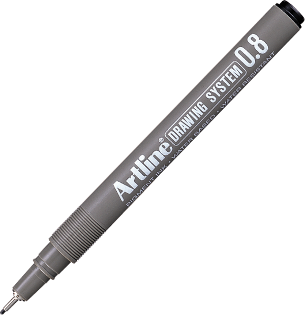 Artline Ek-238 Drawing System Çizim Kalemi 0.8 Mm Siyah (12 Li Kutu) - Image 1
