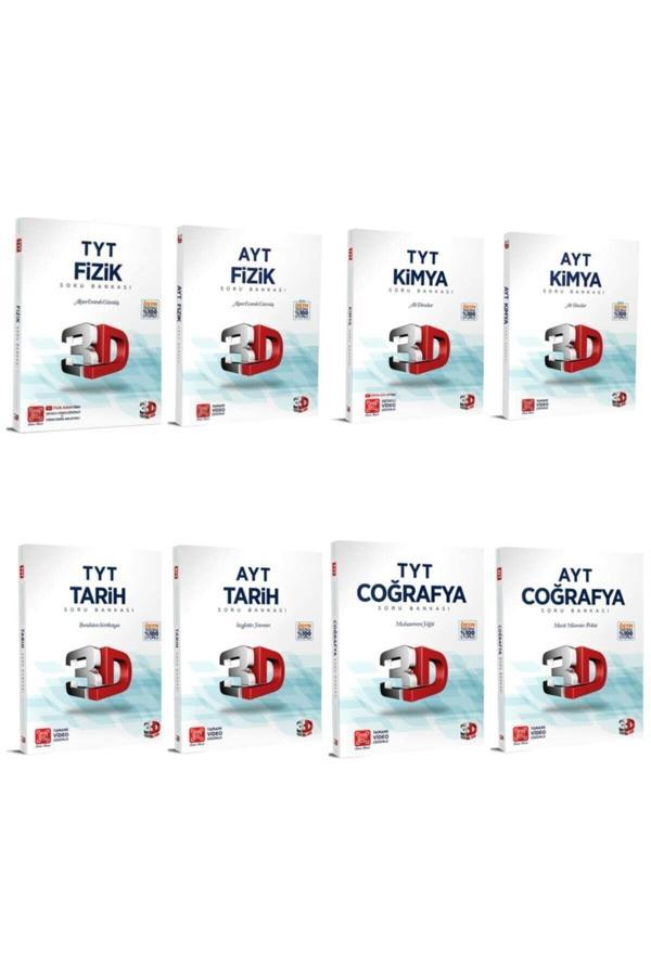 3D Yayınları Tyt Ayt Fizik + Tyt Ayt Fizik + Tyt Ayt Tarih + Tyt Ayt Coğrafya Soru Bankası - 3D Yayınları - Image 1