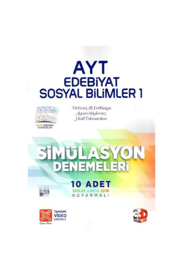 3D Yayınları Ctkg Yayınları 2023 Ayt Edebiyat Sosyal Bilimler 1 Simülasyon Deneme Shopselstreny 878477 - 3D Yayınları - Image 1