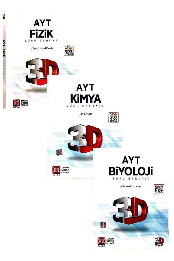 3D Yayınları Ayt Fizik,Kimya,Biyoloji Soru Bankası Seti(2020) - 3D Yayınları - Image 1