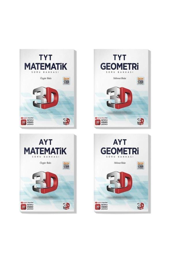 3D Yayınları 3D 2022 Tyt Ayt Matematik Geometri Soru Bankası Seti (4 Kitap) - 3D Yayınları - Image 1