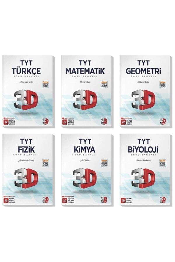 3D Yayınları 3D 2023 Tyt Türkçe Matematik Geometri Fizik Kimya Biyoloji Soru Bankası Seti (6 Kitap) - 3D Yayınları - Image 1