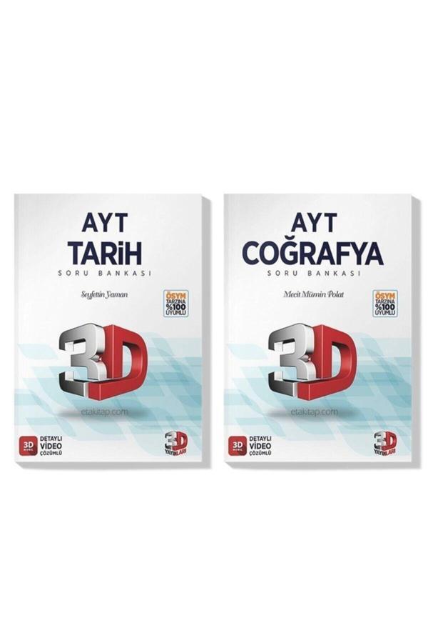 3D Yayınları 3D 2022 Ayt Tarih Coğrafya Soru Bankası Seti (2 Kitap) - 3D Yayınları - Image 1