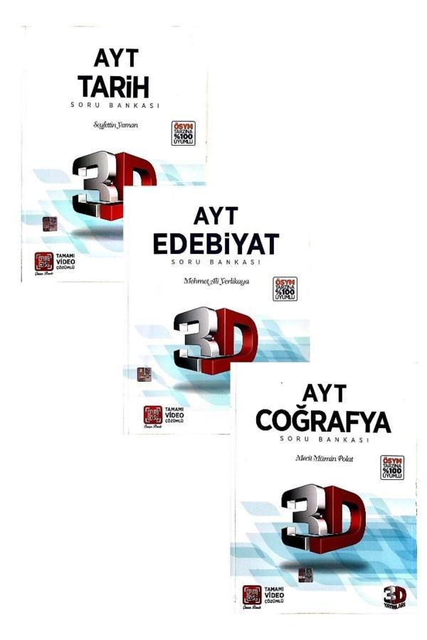 3D Yayınları Ayt Tarih,Coğrafya,Türkçe Soru Bankası Seti(2020) - 3D Yayınları - Image 1