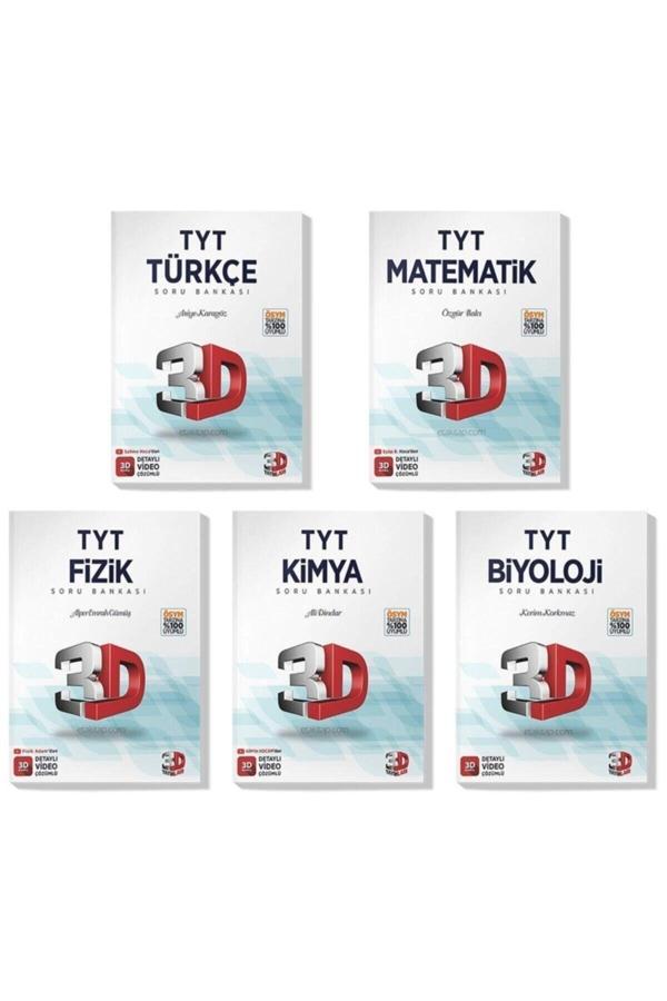 3D Yayınları 3D 2022 Tyt Türkçe Matematik Fizik Kimya Biyoloji Soru Bankası Seti (5 Kitap) - 3D Yayınları - Image 1