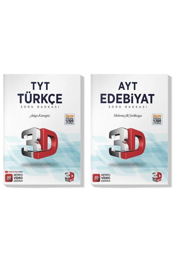 3D Yayınları 3D 2022 Tyt Ayt Türkçe Edebiyat Soru Bankası Seti (2 Kitap) - 3D Yayınları - Image 1