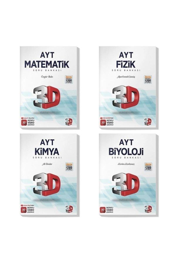 3D Yayınları 3D 2022 Ayt Matematik Fizik Kimya Biyoloji Soru Bankası Seti (4 Kitap) - 3D Yayınları - Image 1