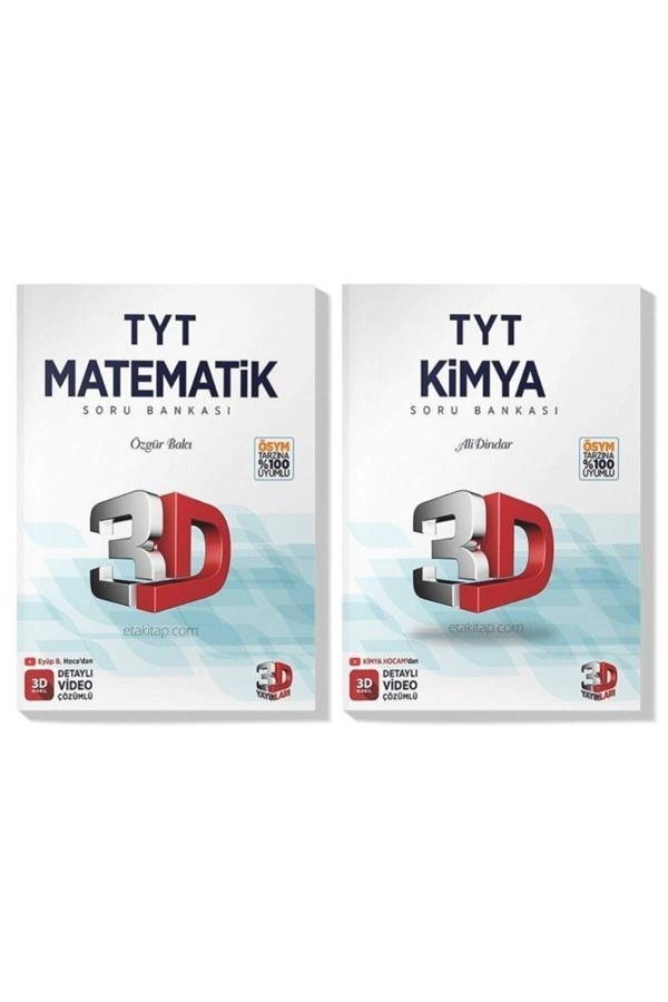 3D Yayınları 3D 2022 Tyt Matematik Kimya Soru Bankası Seti (2 Kitap) - 3D Yayınları - Image 1