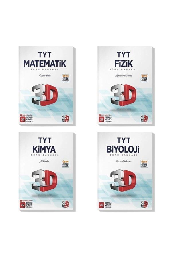 3D Yayınları 3D 2022 Tyt Matematik Fizik Kimya Biyoloji Soru Bankası Seti (4 Kitap) - 3D Yayınları - Image 1