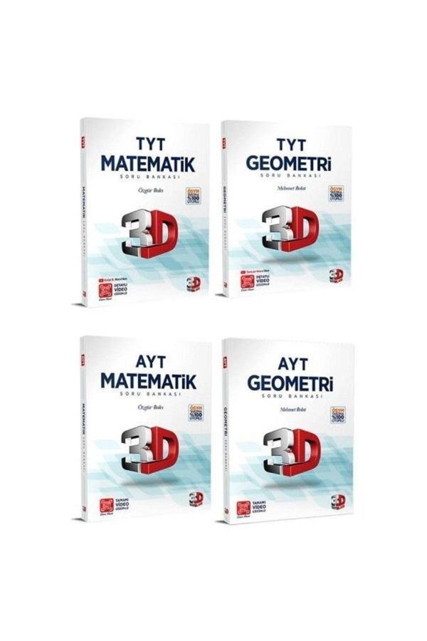 3D Yayınları Tyt Ayt Matematik Ve Geometri Soru Bankası 2Li Set - 3D Yayınları - Image 1