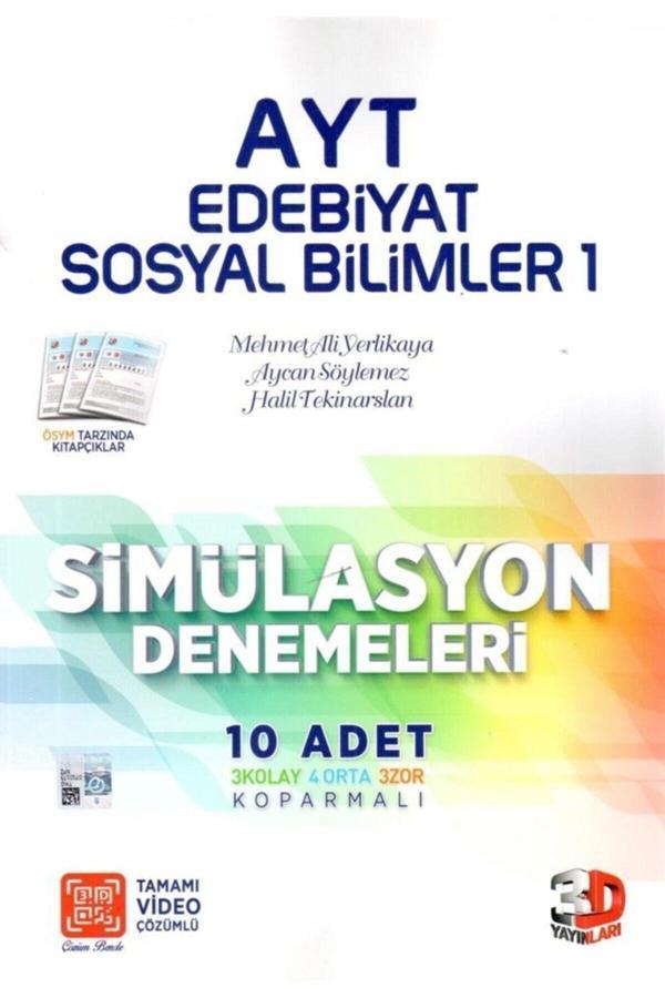 3D Yayınları Ayt 10Lu Edebiyat Sosyal Bilimler-1 Similasyon Denemeleri - 3D Yayınları - Image 1